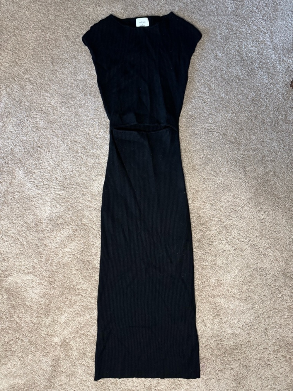 Wilfred Black Ribbed Knit Dress